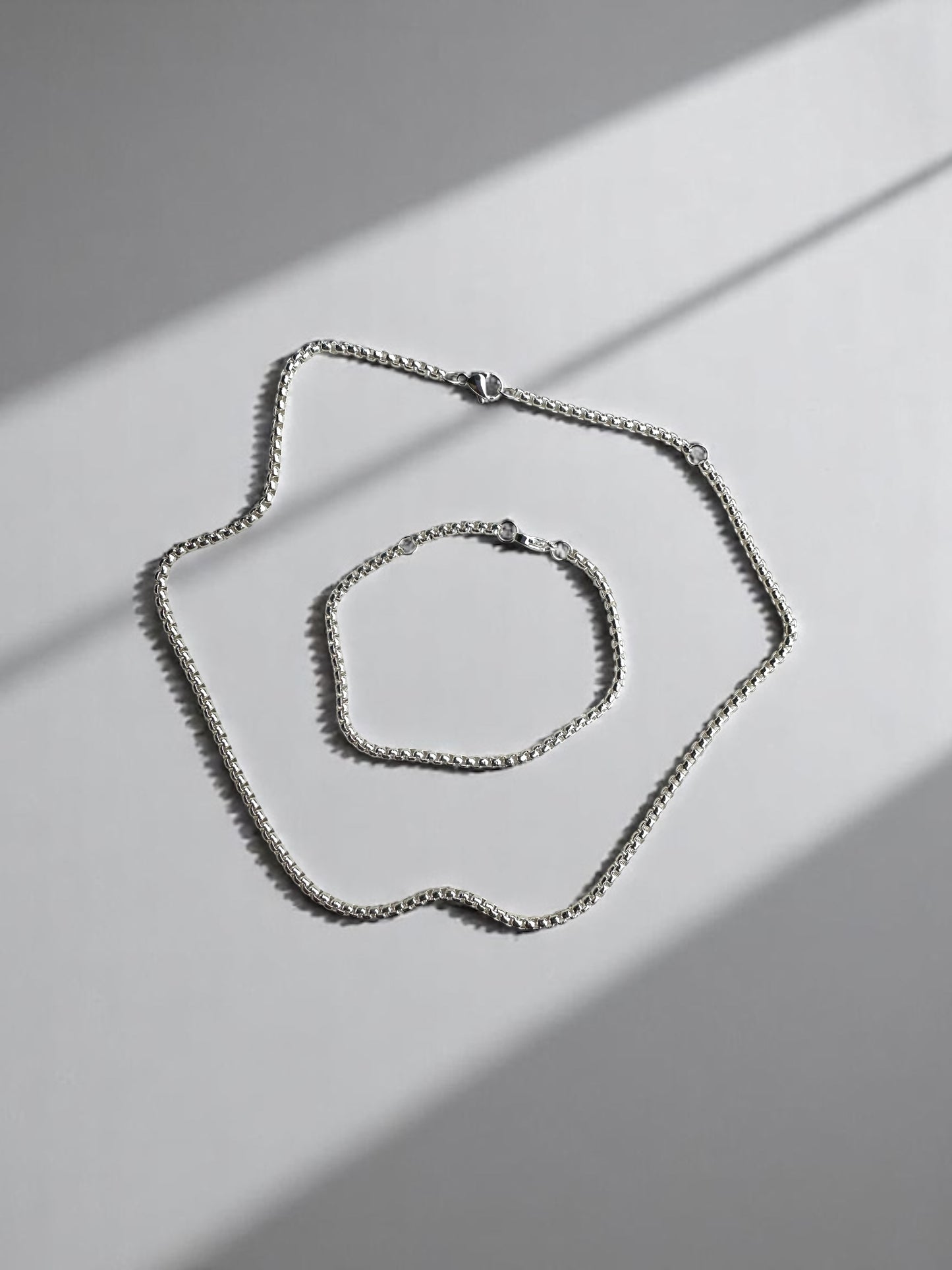 Ensemble collier et bracelet chaîne simple