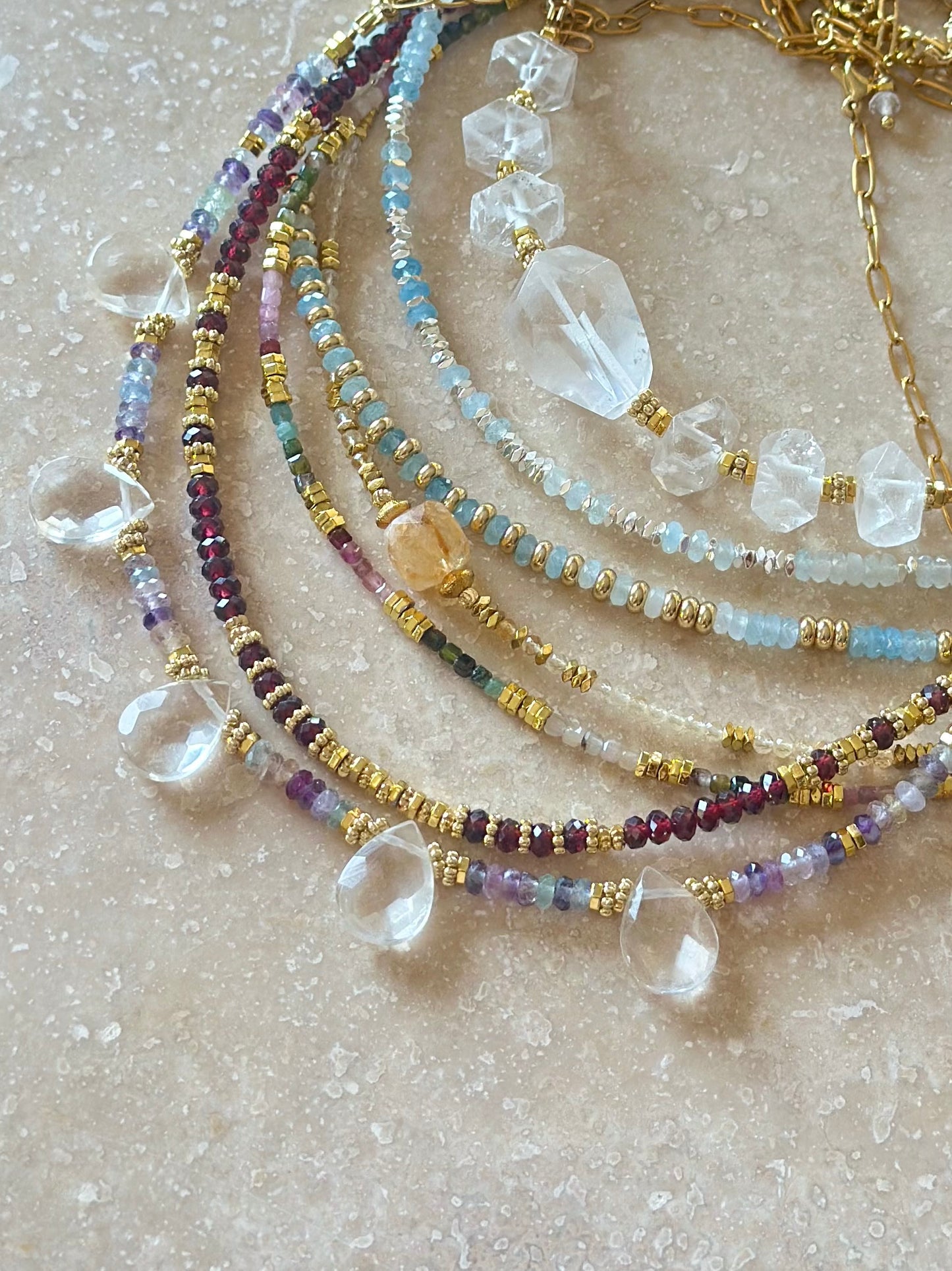Collier Grenat et Hématite – Vitalité et Ancrage