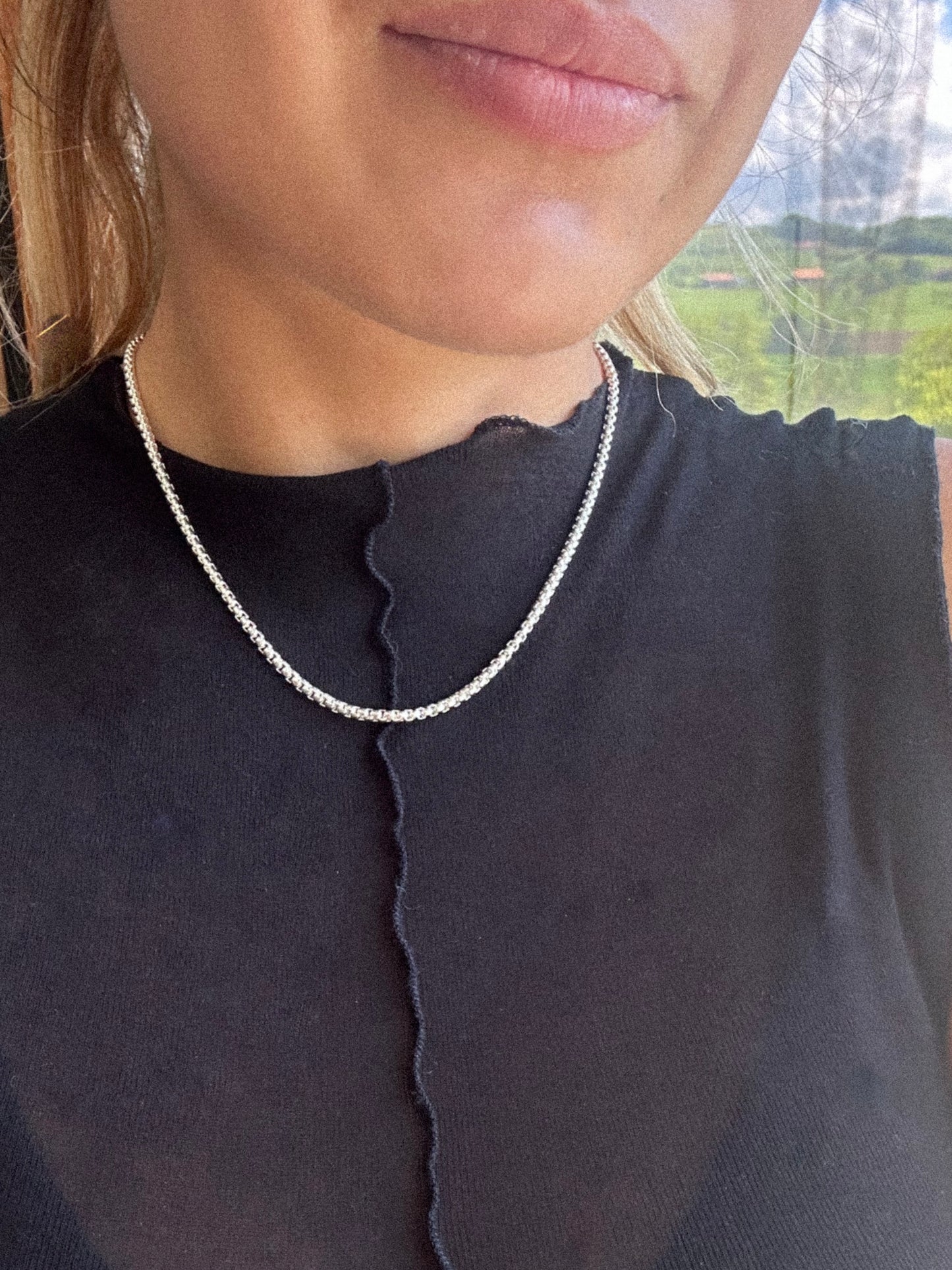 Ensemble collier et bracelet chaîne simple