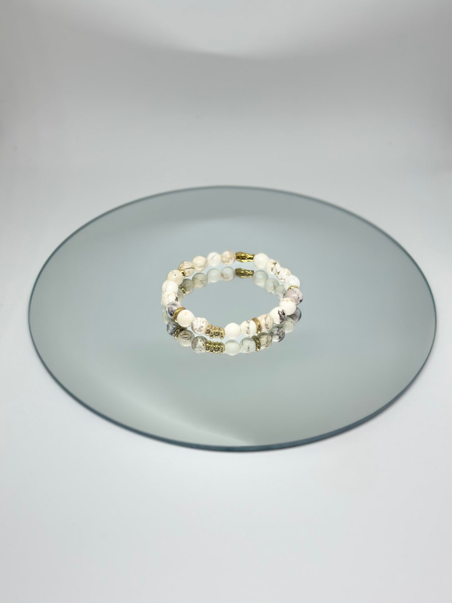 Bracelet Howlite – Apaisement et clarté mentale - Calme intérieur – Réduction du stress – Ouverture à la réflexion