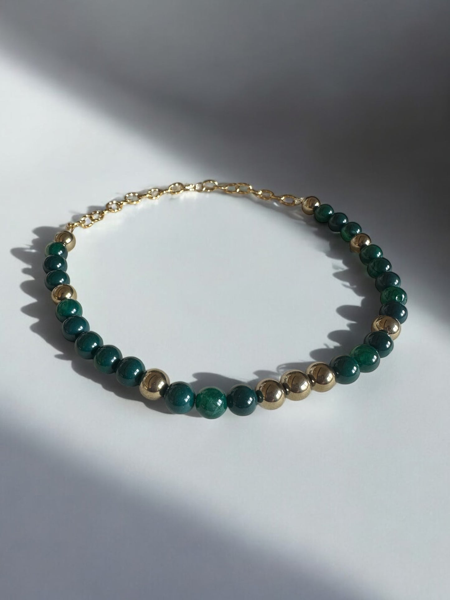 Collier Émeraude et hématite