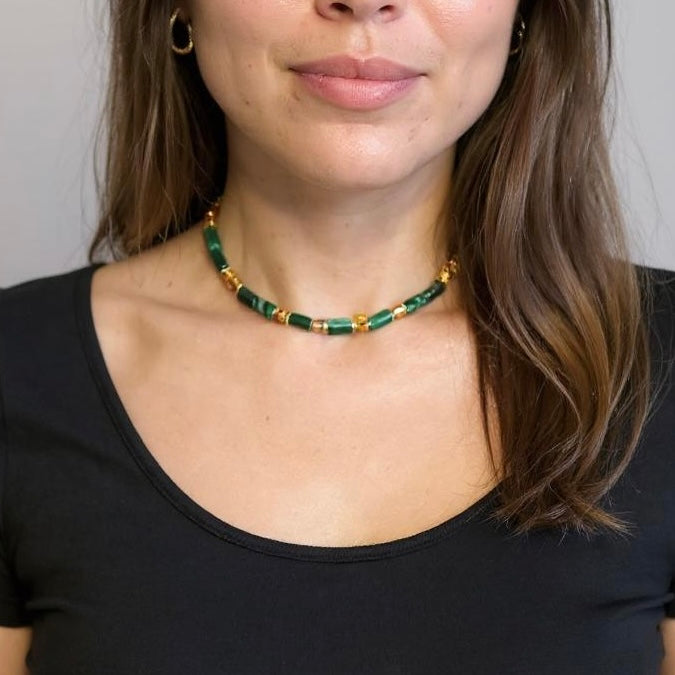 Collier Ambre et Aventurine