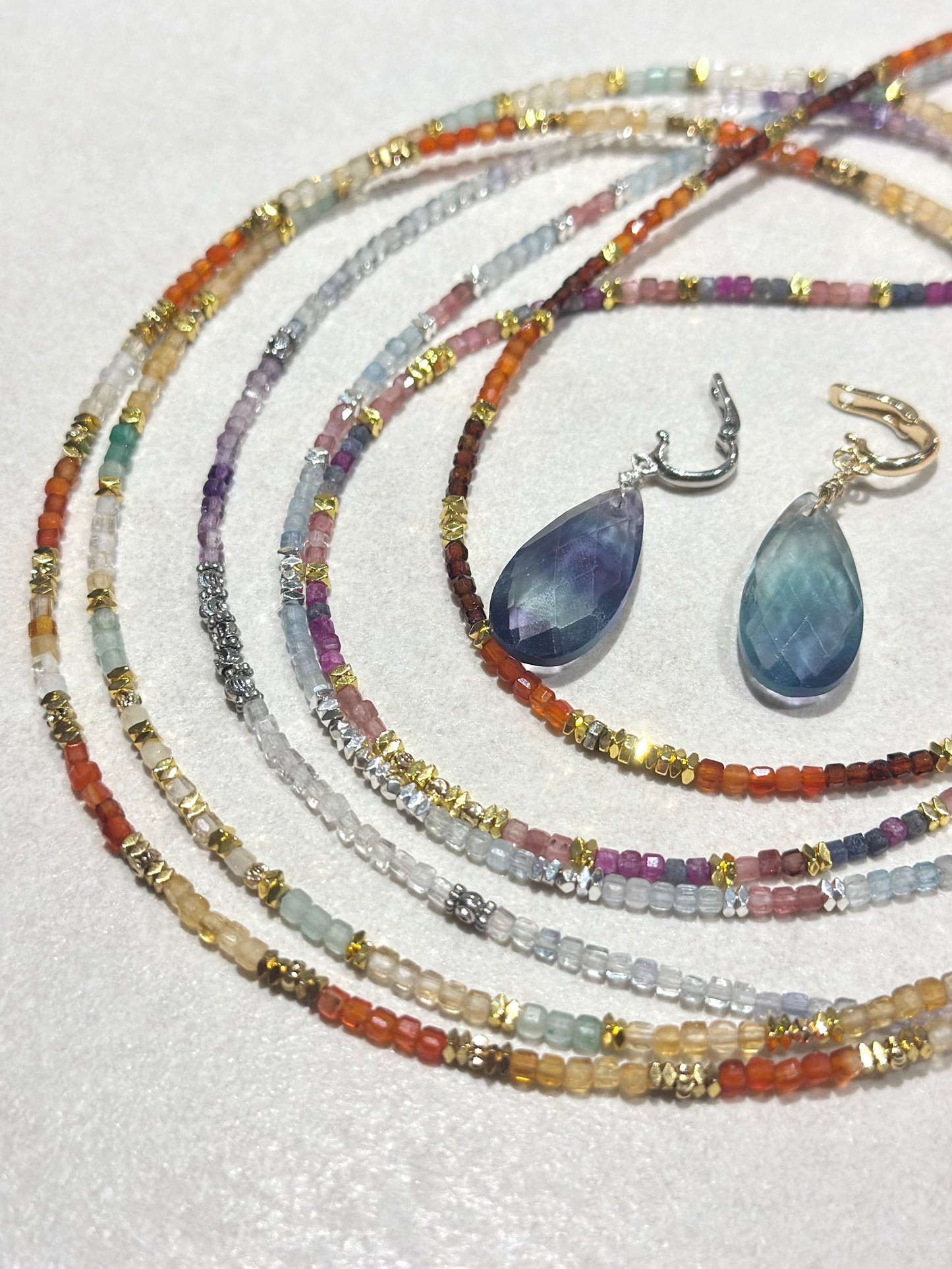 Collier Citrine & Quartz