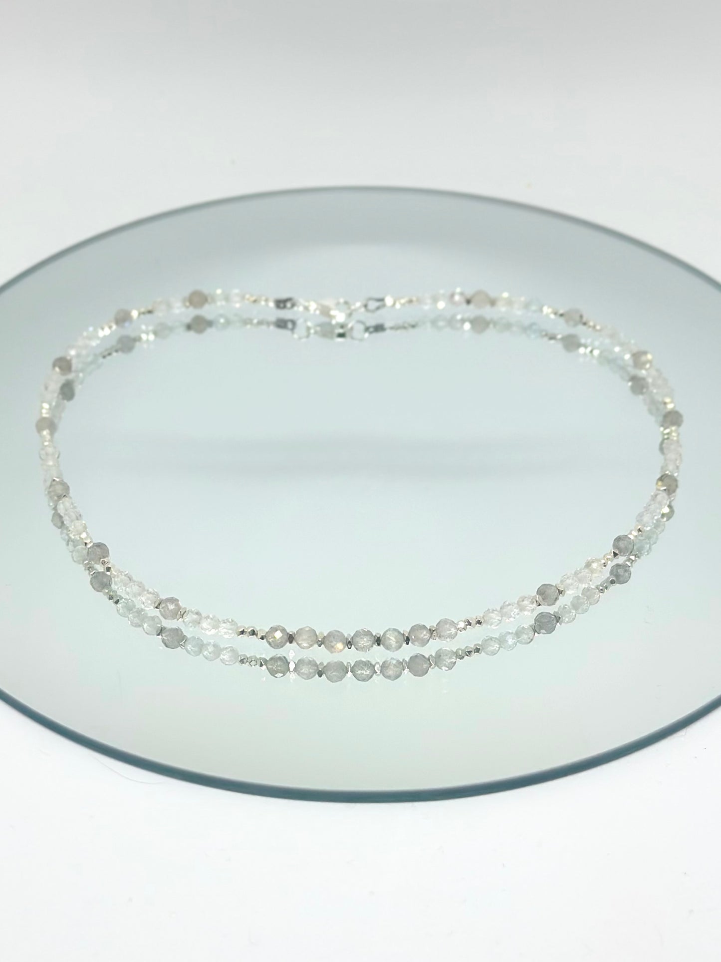 Collier Topaze & Labradorite — Clarté, Protection, Stabilité