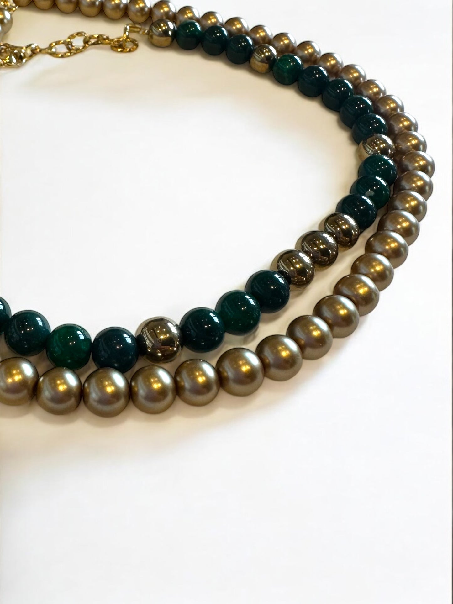 Collier Émeraude et hématite