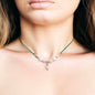 Collier de soie et Pierre de Lune