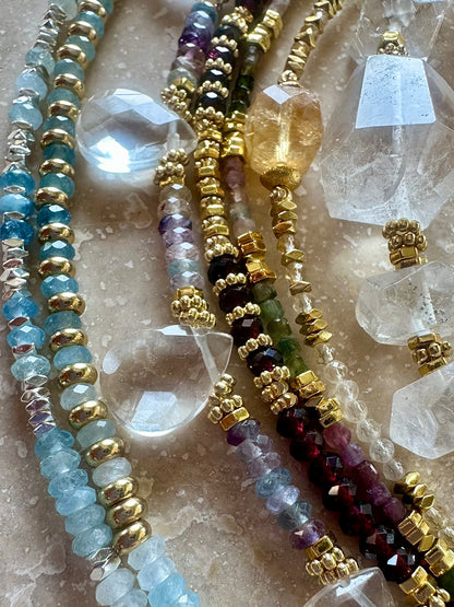 Collier Grenat et Hématite – Vitalité et Ancrage