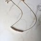 Collier Keishi rose sur Acier