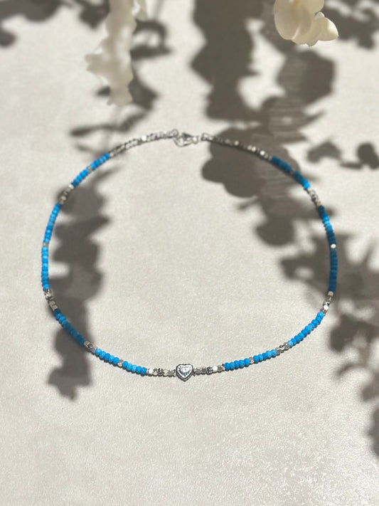 Collier perles Turquoise & Hématite — Ancrage, Protection, Expression