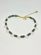 Collier “Clarté du cœur”
 Émeraude, Cristal et Améthyste