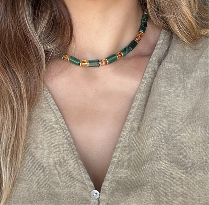 Collier Ambre et Aventurine