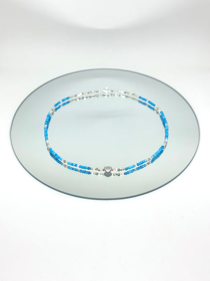 Collier perles Turquoise & Hématite — Ancrage, Protection, Expression