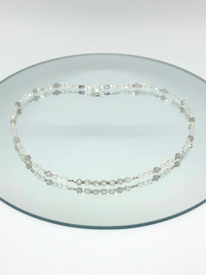 Collier Topaze & Labradorite — Clarté, Protection, Stabilité